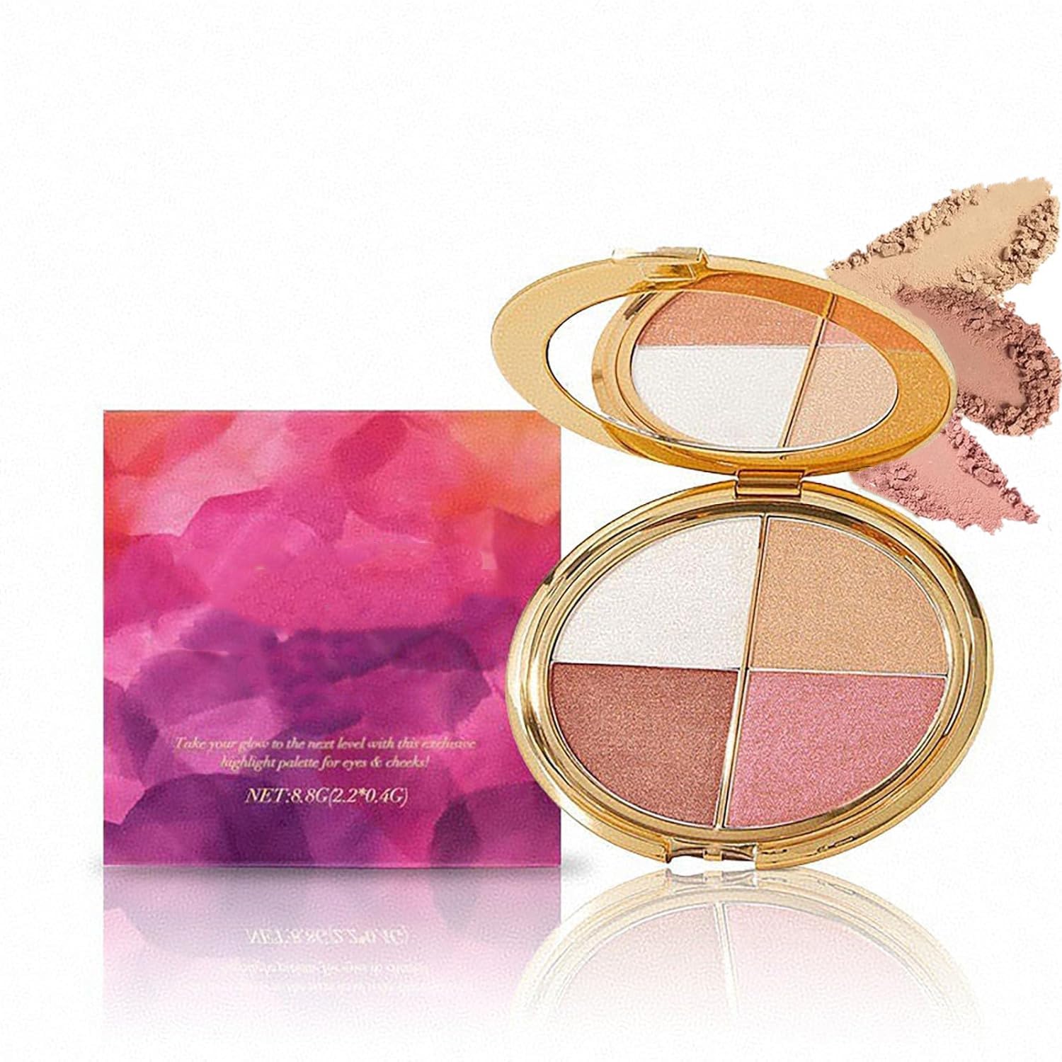 Soelegant Eye and Cheek Palette radiates radiant glow for eyes and cheeks with buildable color.