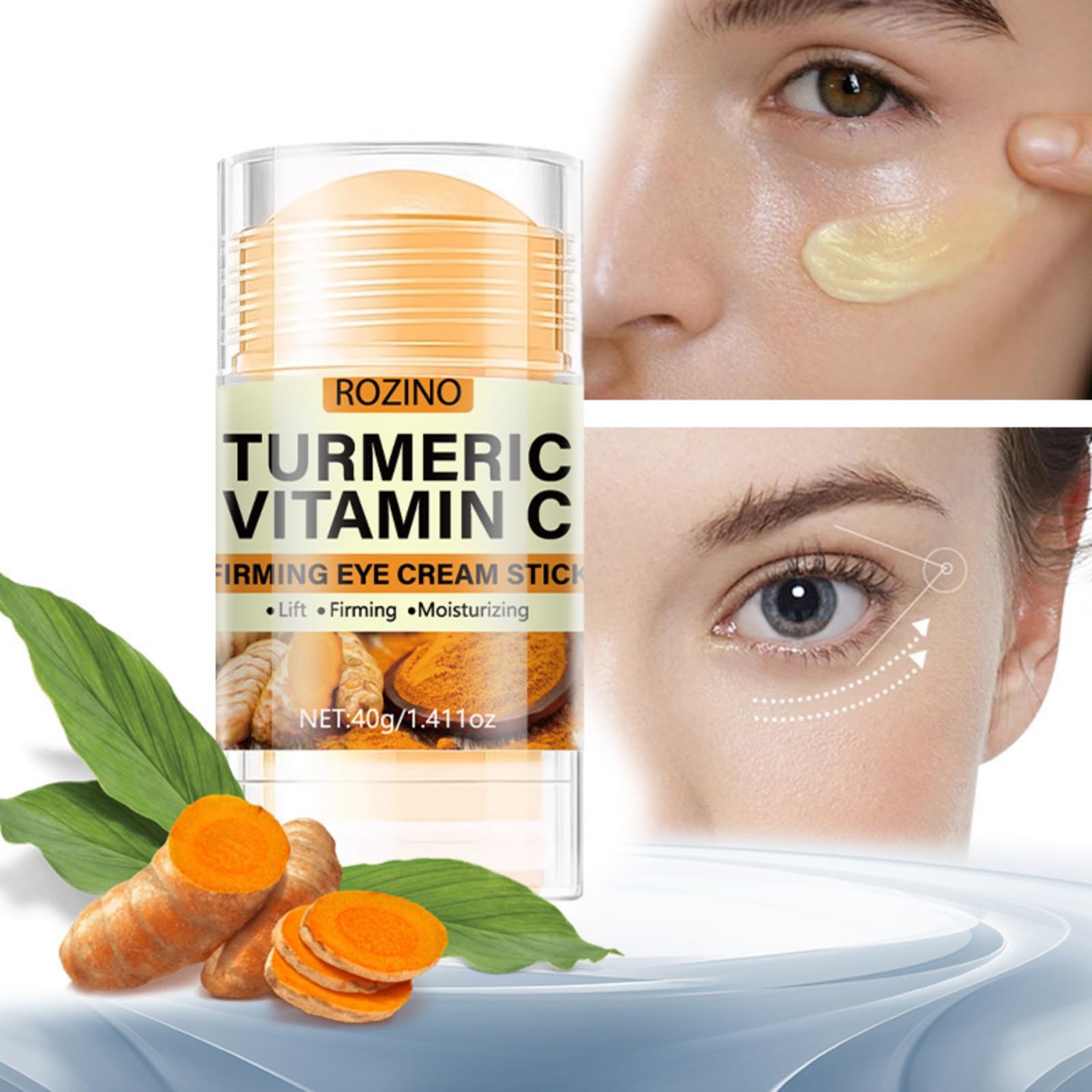 Soelegant Turmeric Vitamin C Eye Stick close-up texture of lightweight formula