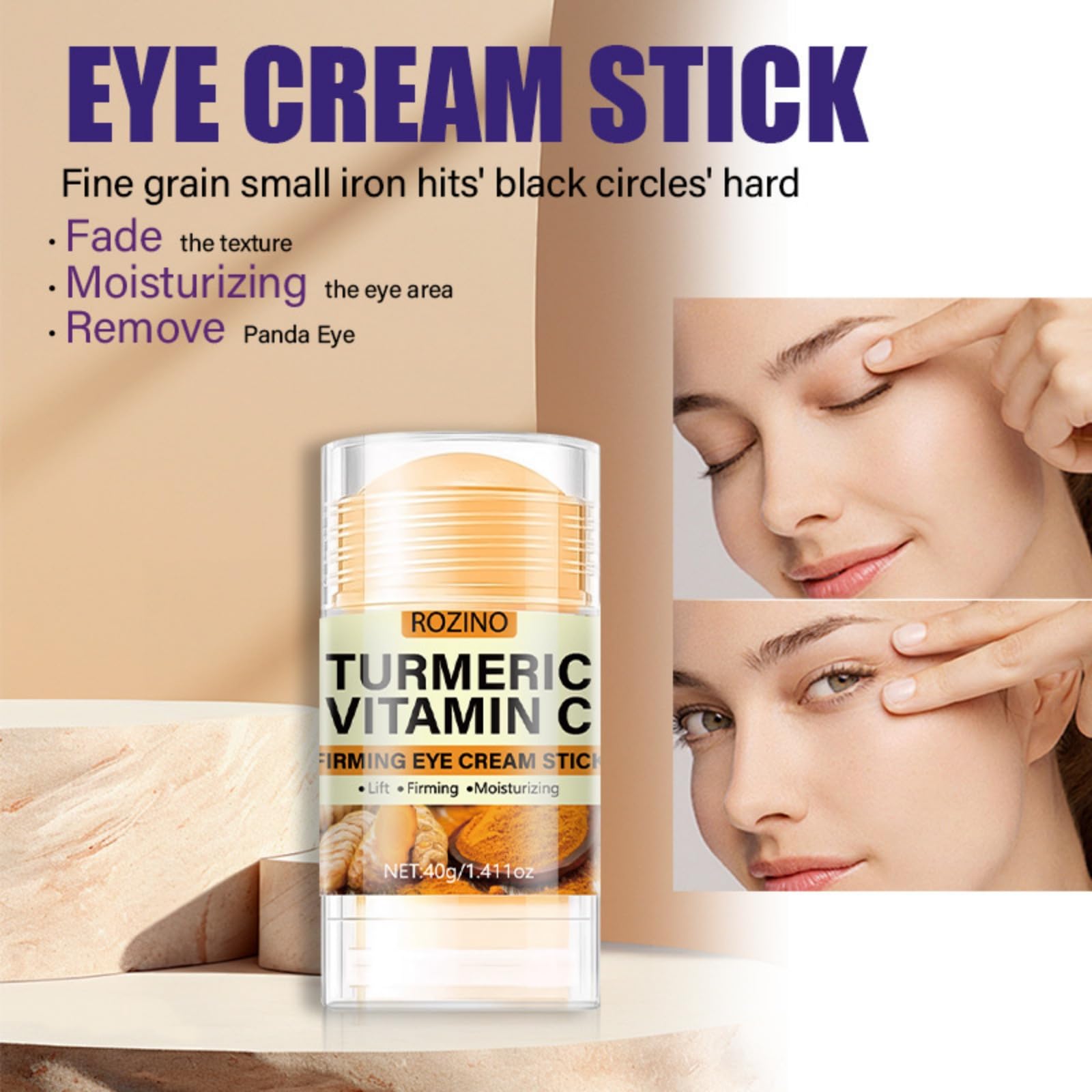 Soelegant Turmeric Vitamin C Eye Stick packaging shot highlighting portable skincare