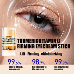 Soelegant Turmeric Vitamin C Eye Stick under-eye area close-up for refreshed look
