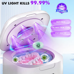 Interior view showing 6 UV lights for sterilization