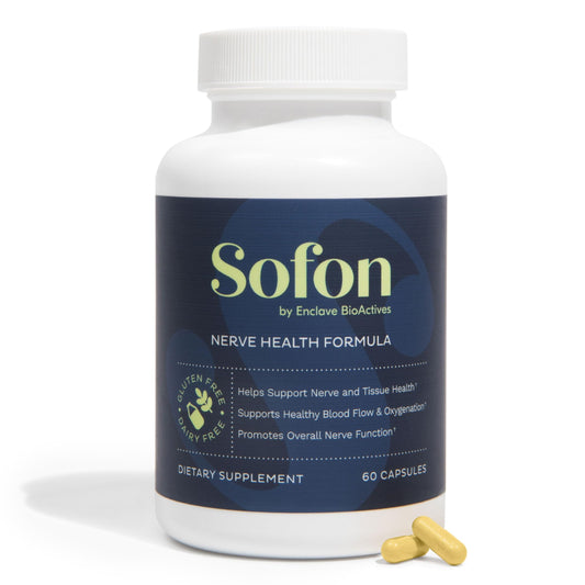 Sofon Nerve Support bottle label and capsules