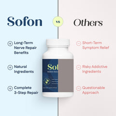 Lifestyle shot illustrating comfortable movement with Sofon Nerve Support