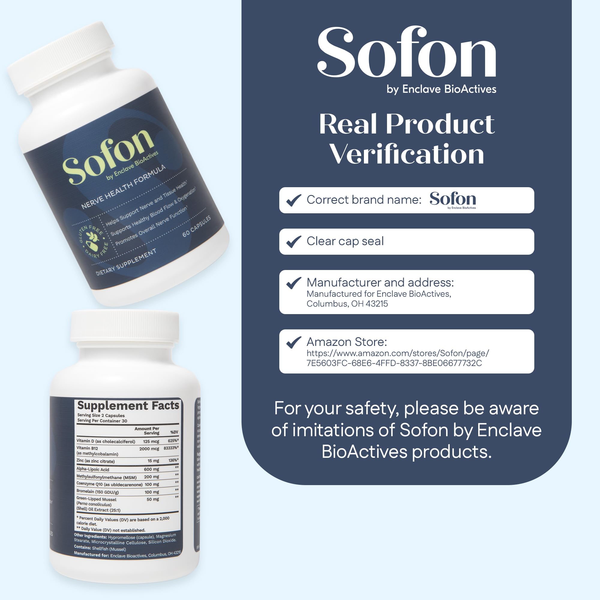 Graphic highlighting key ingredients: Vitamin D, B12, Zinc, Alpha-Lipoic Acid