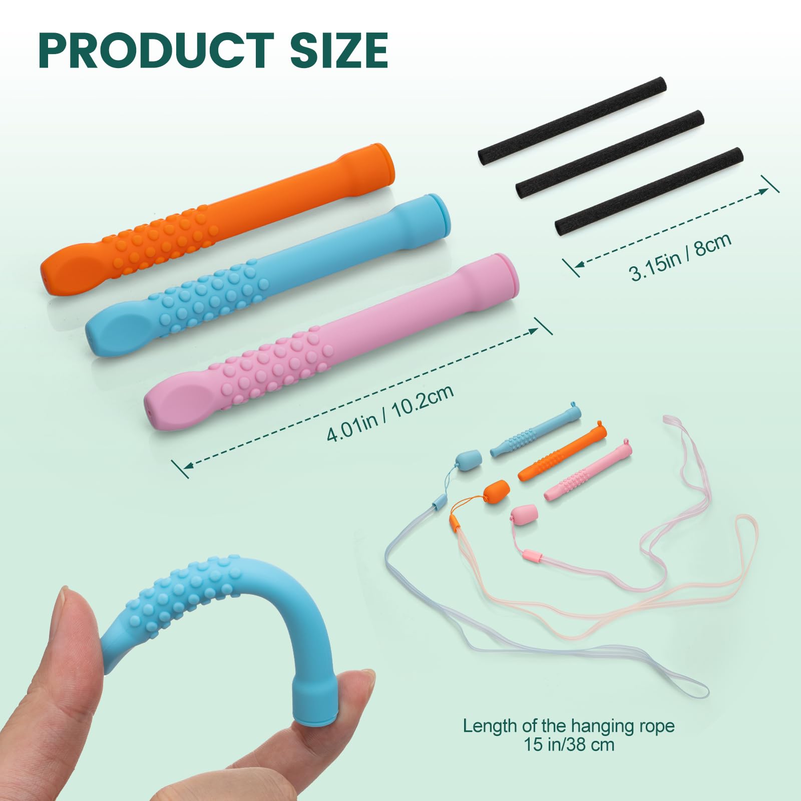 Soft BPA-free silicone material suitable for chewing