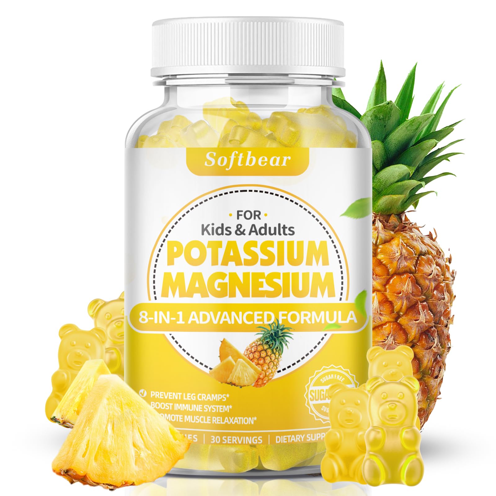 60 count pineapple flavored gummies package