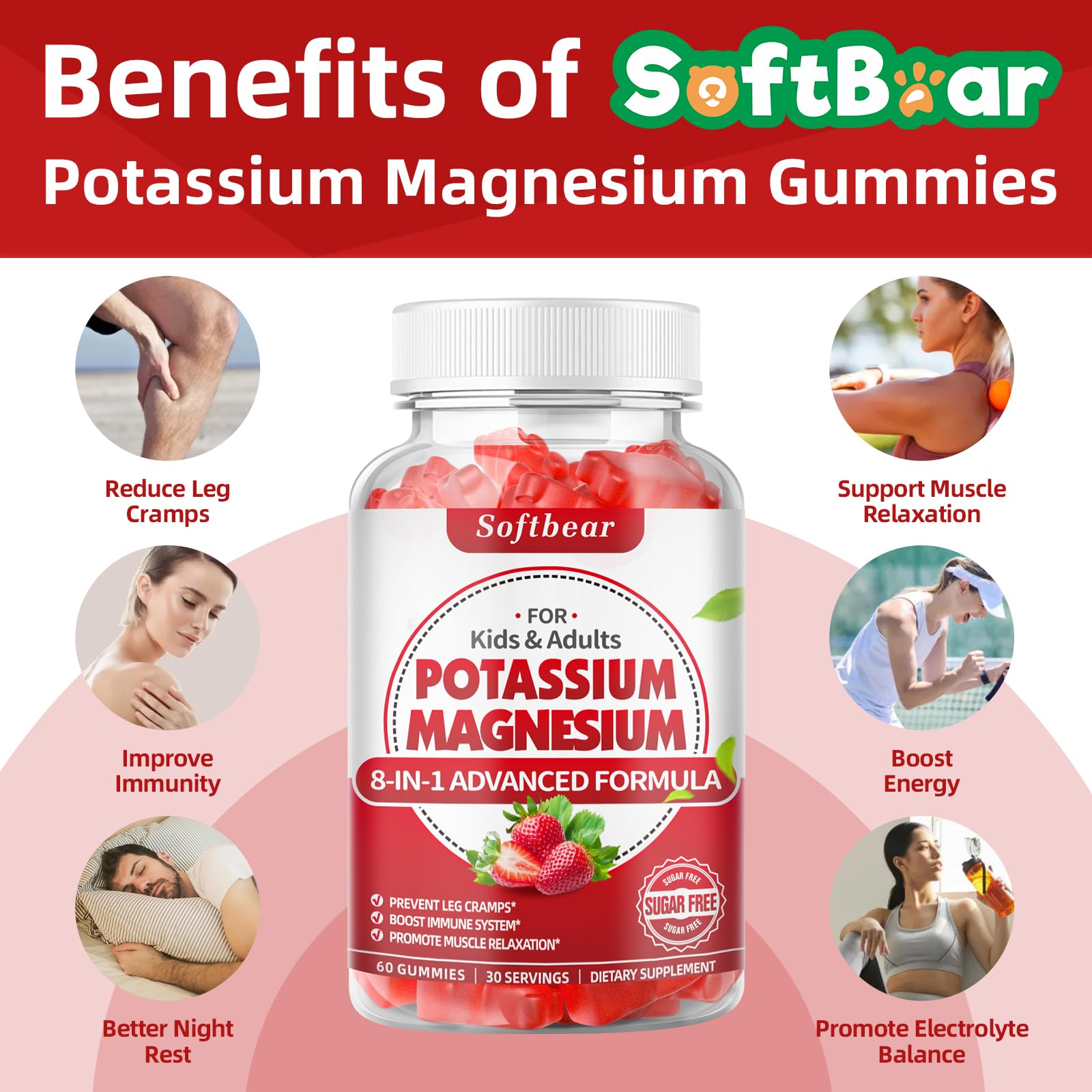 Ingredients panel showing magnesium, potassium, calcium, vitamin D3 and B6