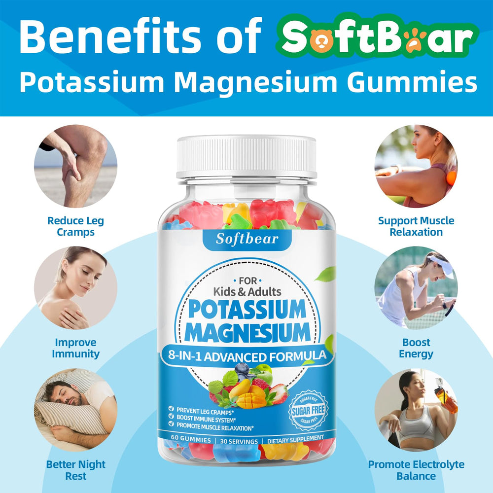 Illustration of ingredients including magnesium potassium calcium vitamins and CoQ10
