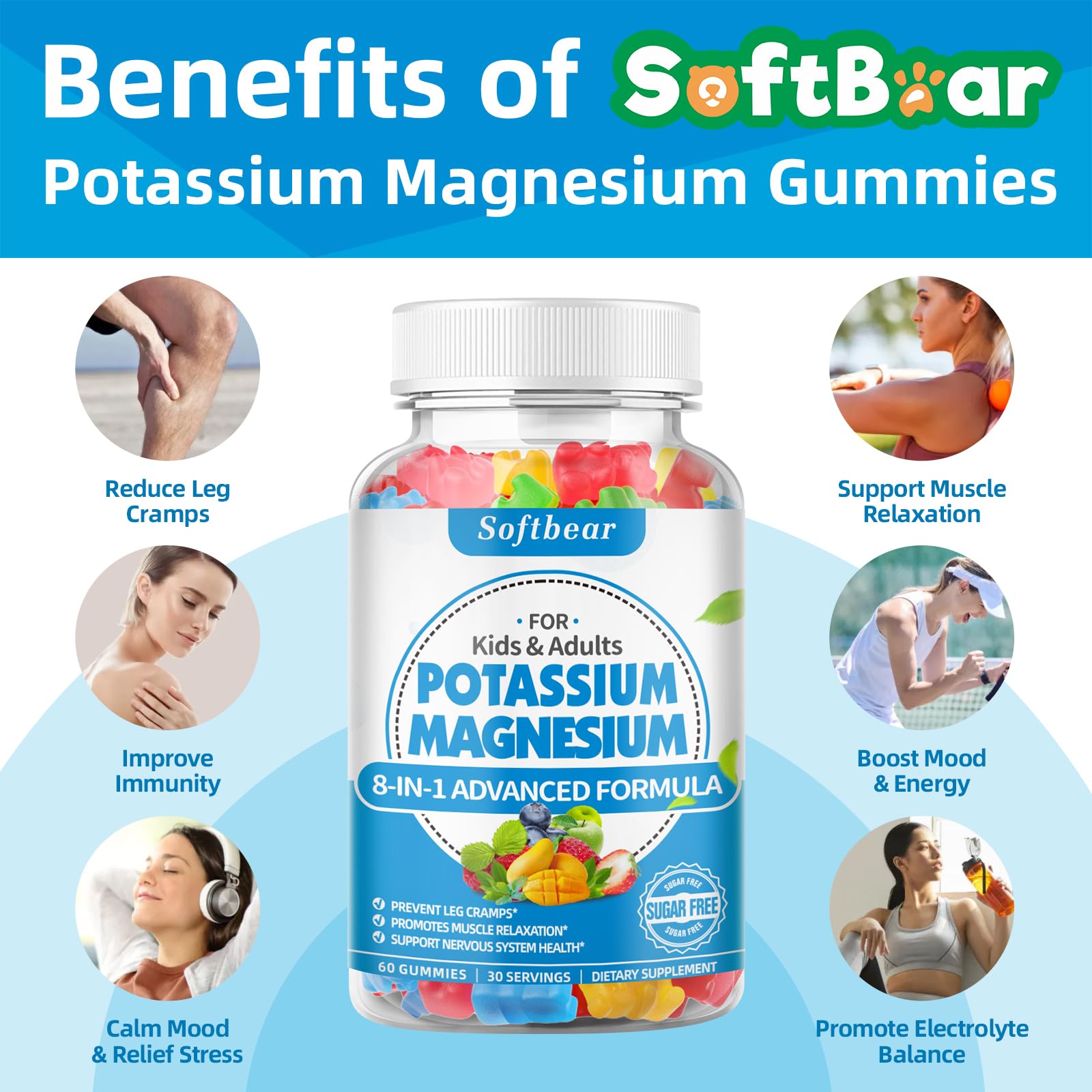 SoftBear gummies in mixed fruit flavor