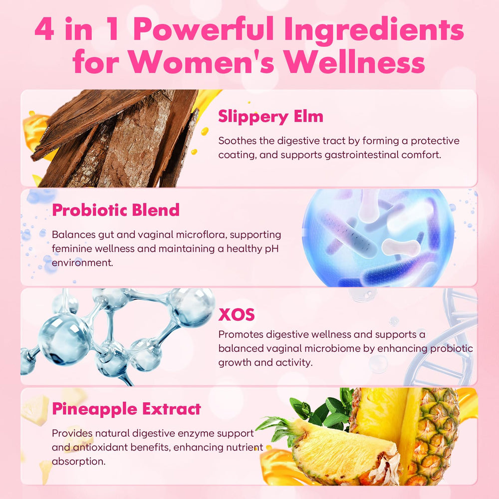 Gummies highlighting pH balance and vaginal flora health