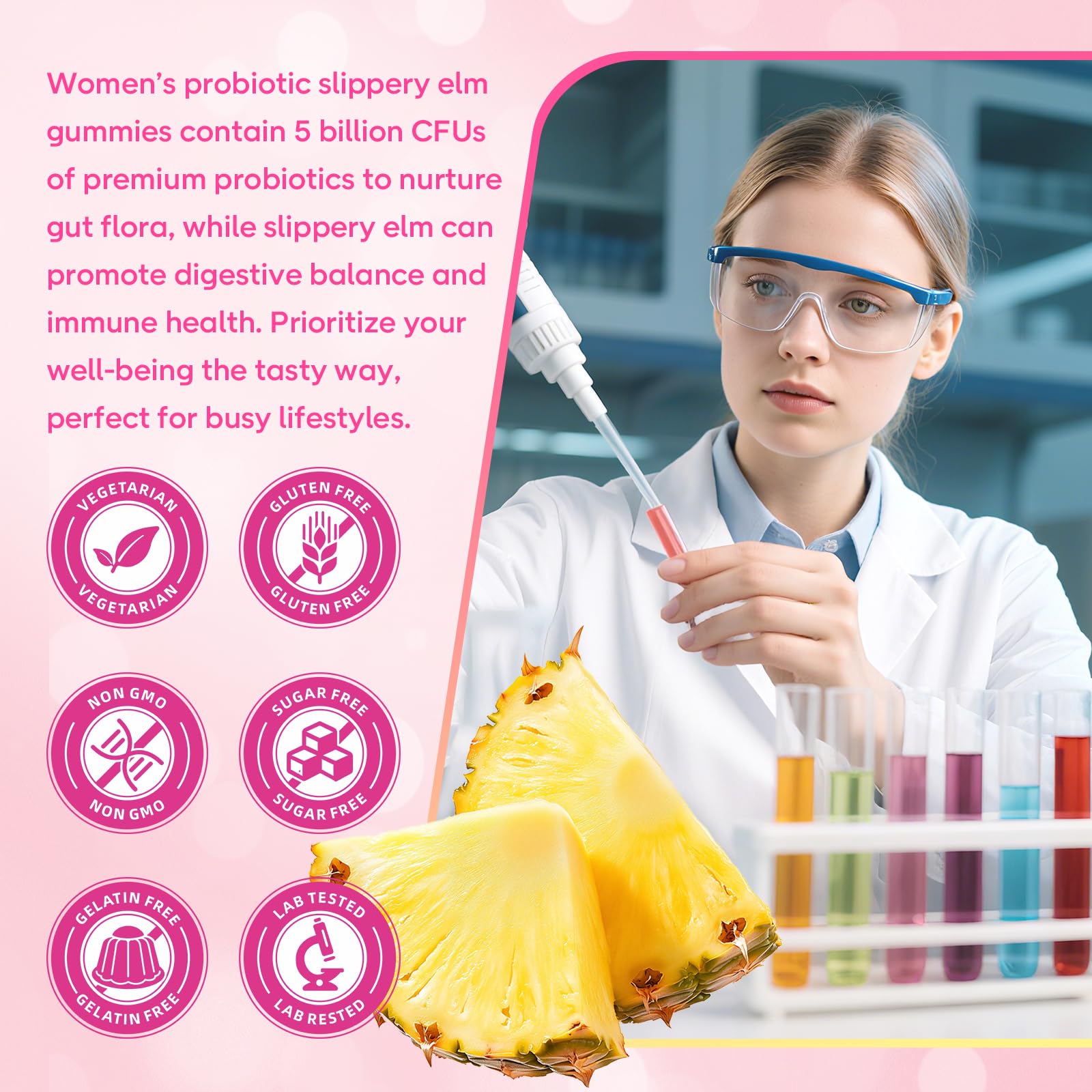 Lifestyle image of gummies in a wellness setting