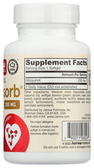Close-up of CoQ10 softgel capsule