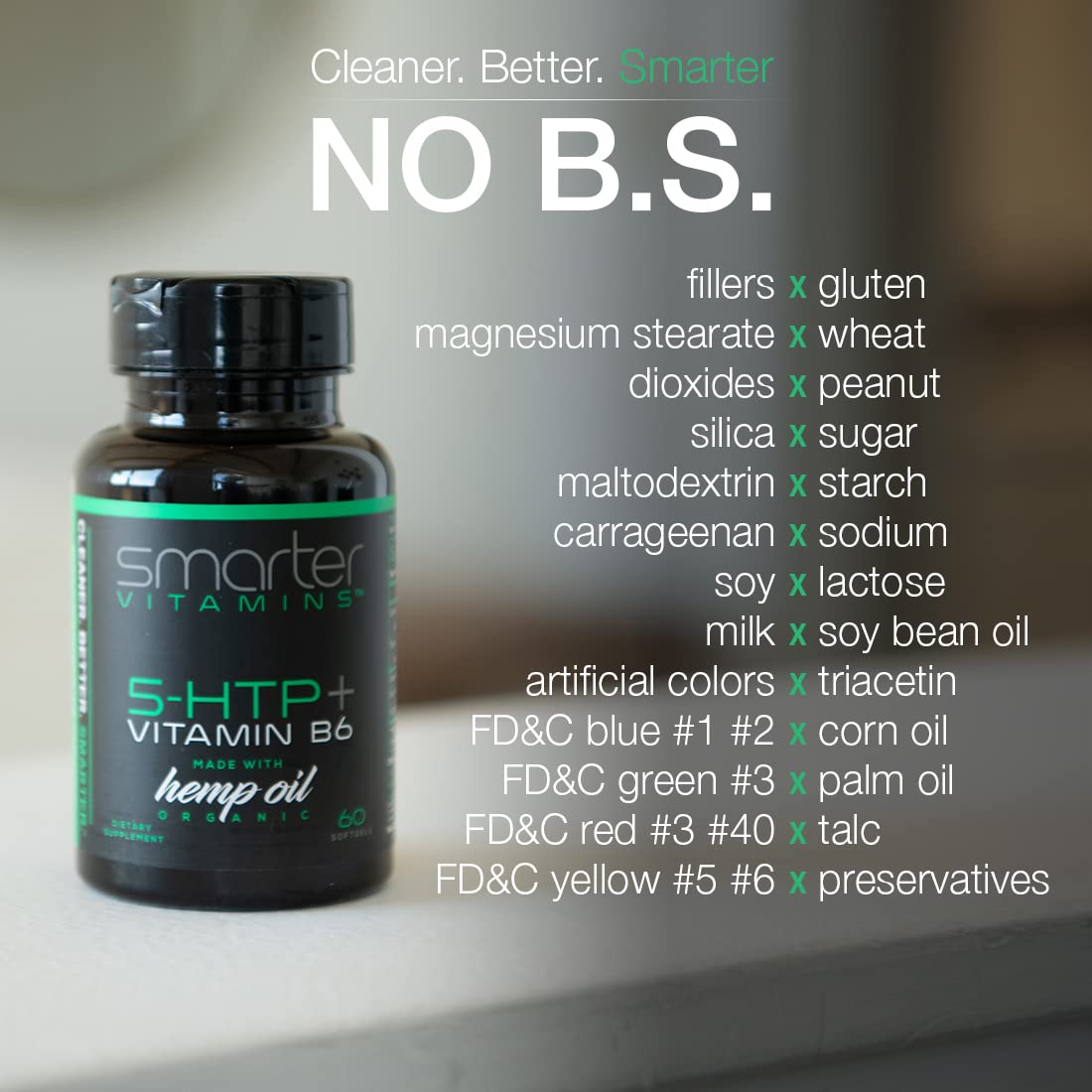 Close-up of 5-HTP softgels