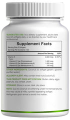 Close-up of easy-to-swallow softgels