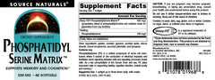 Close up of softgels and bottle of Phosphatidyl Serine Matrix 500 mg