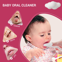 Dry and wet application options for baby oral hygiene