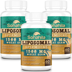 Sohahila Spermidine bottle for daily cellular support.