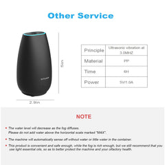 SOICARE car diffuser emitting ultrasonic mist