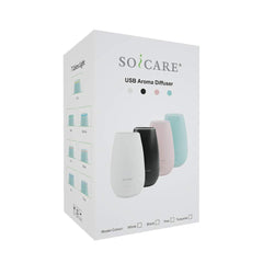 Elegant black SOICARE car diffuser in travel setup