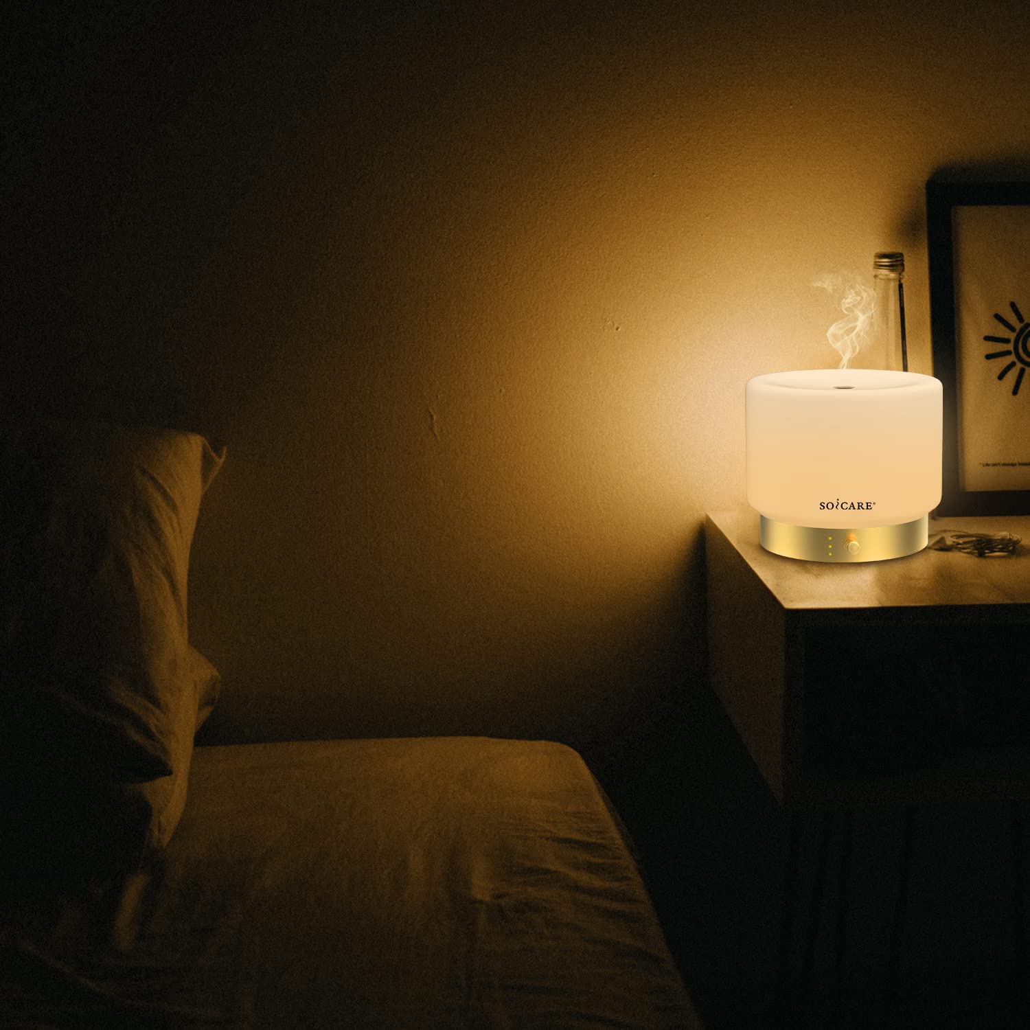 SOICARE diffuser sleep timer set to 30 minutes for gentle shutdown