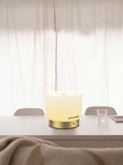 SOICARE glass diffuser glowing softly with ambient light for cozy evenings