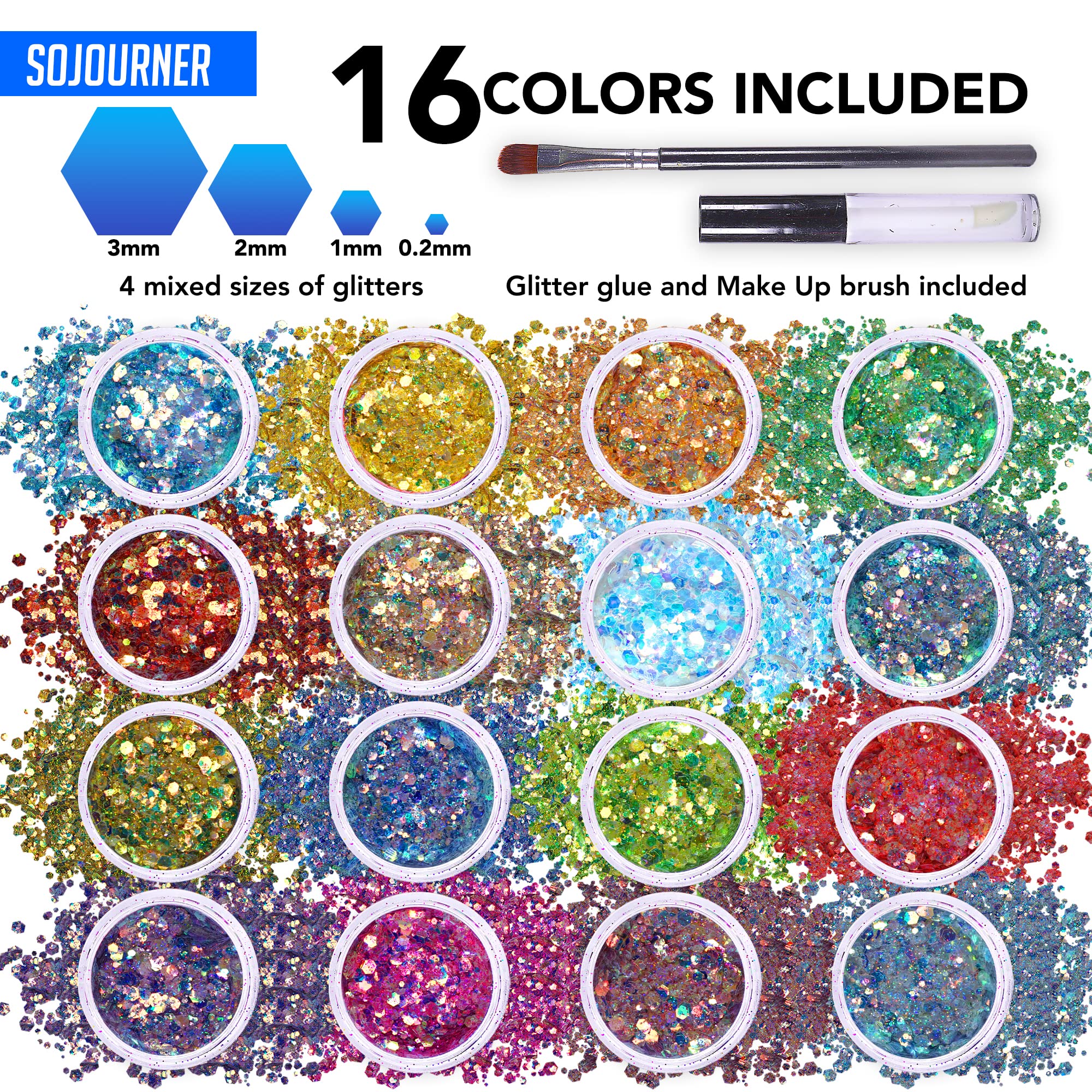 SoJourner Bags Fairy Tears glitter with glue included for easy application