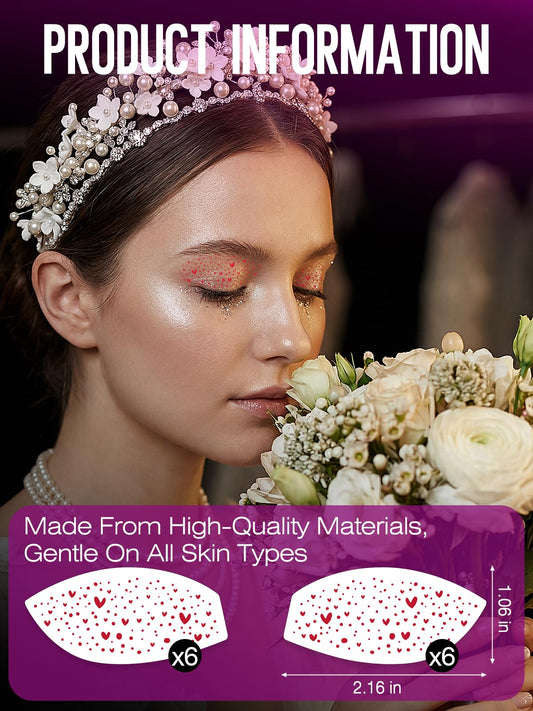 Sokfone glitter freckles silver face tattoos add subtle sparkle for daily wear.