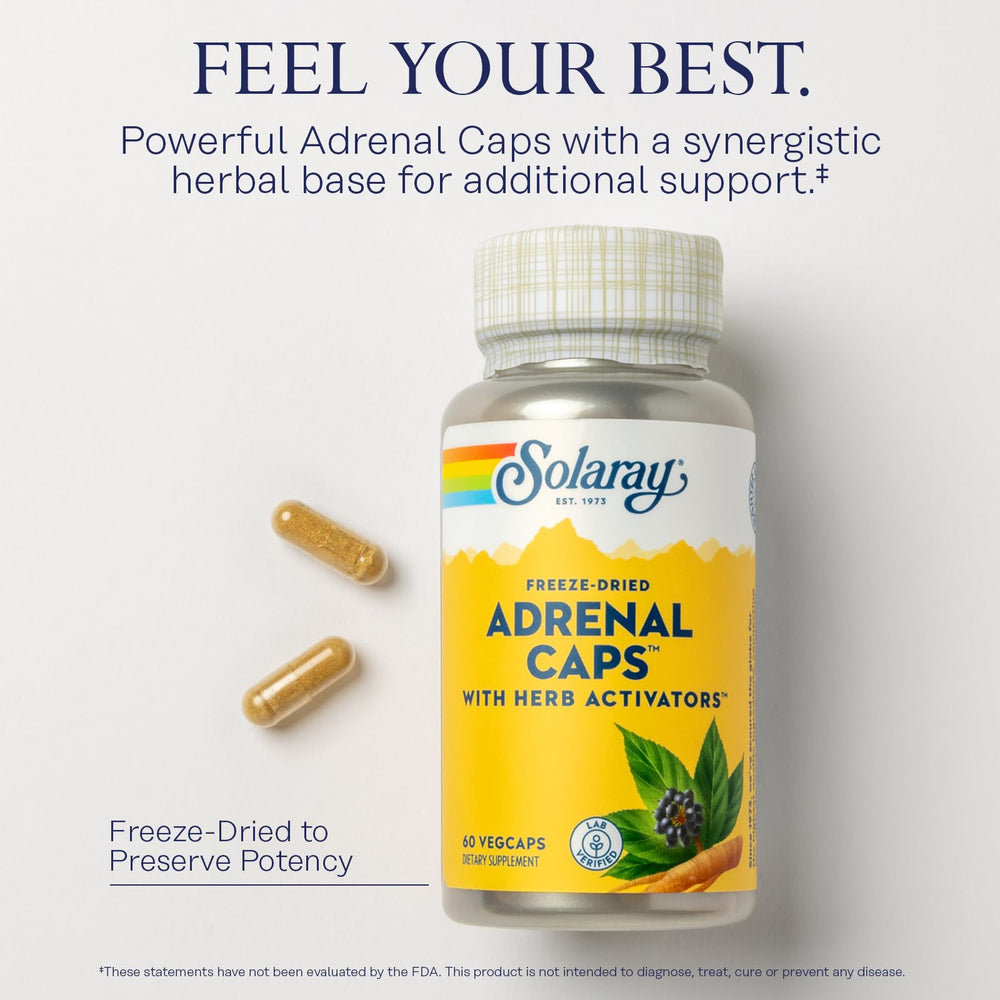 Graphic depicting freeze-dried adrenal capsules