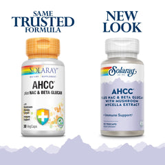 Label close-up: AHCC NAC Beta Glucan supplement