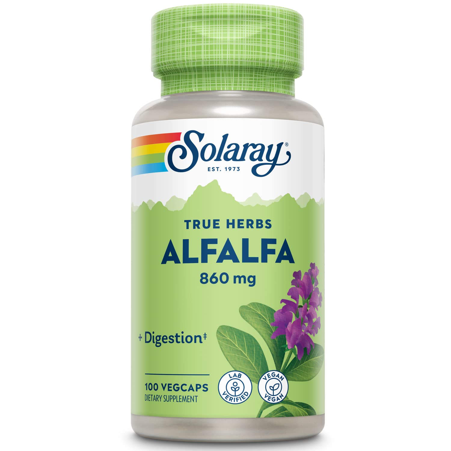 SOLARAY Alfalfa Leaf 860 mg bottle on white background