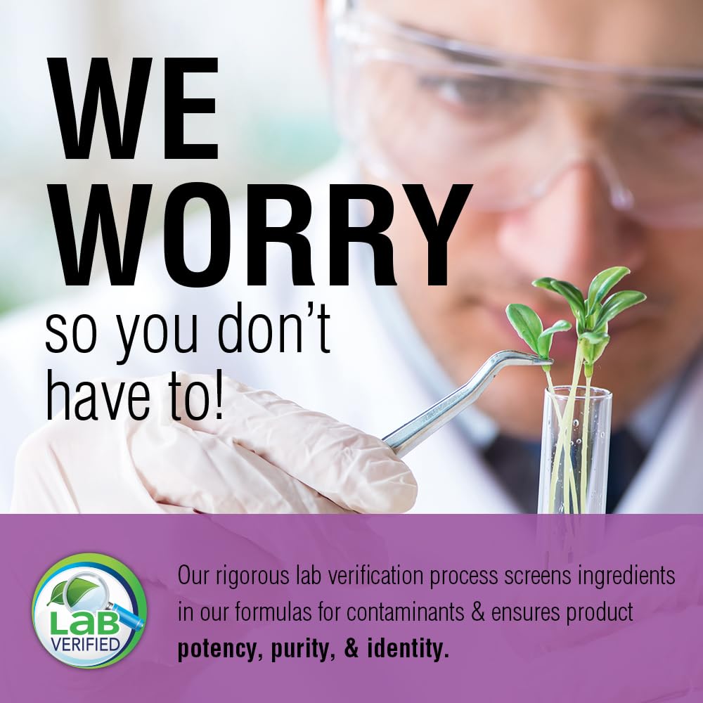 Lab verified quality seal with 60 vegan capsules