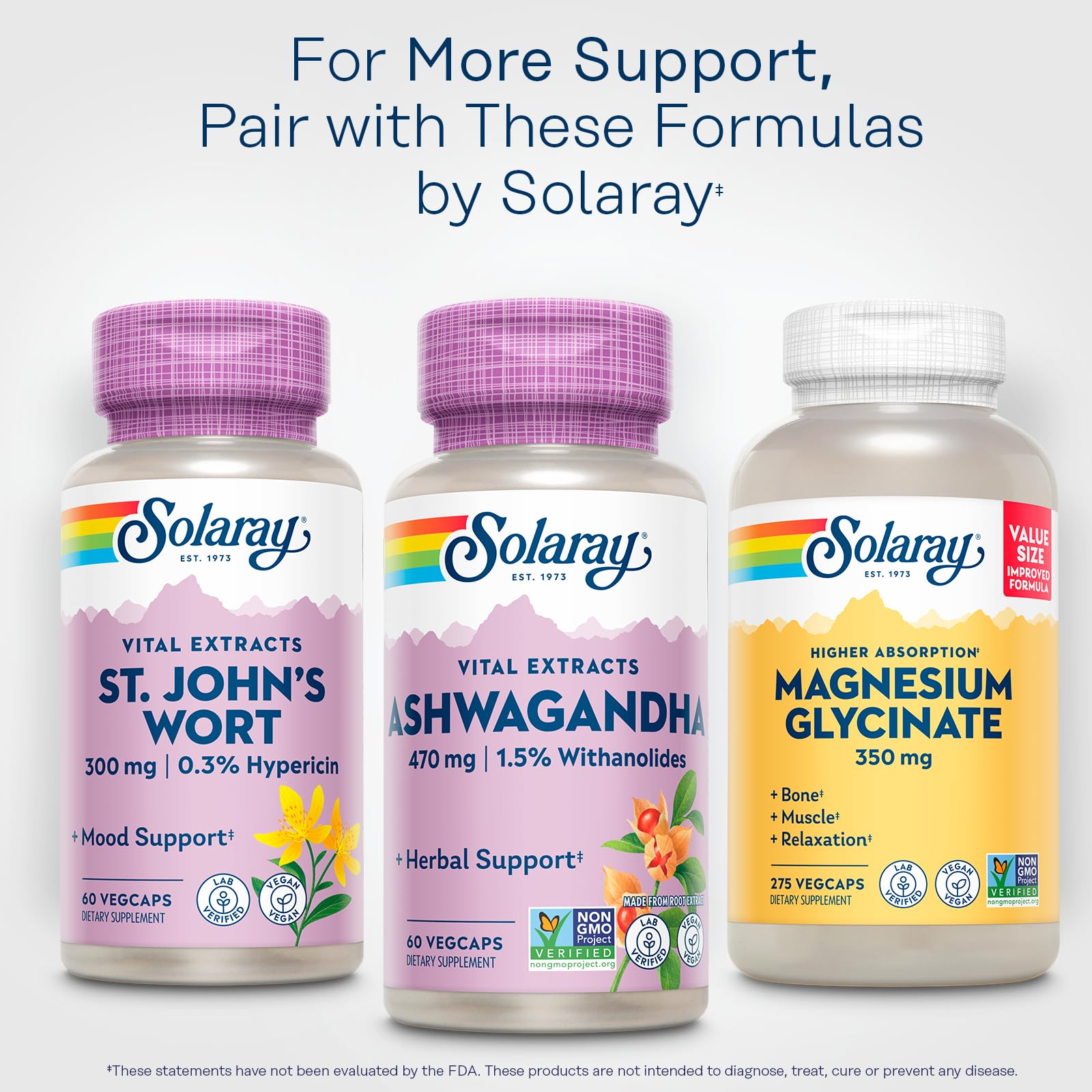 Vegan, Non-GMO Ashwagandha capsules with 7mg withanolides