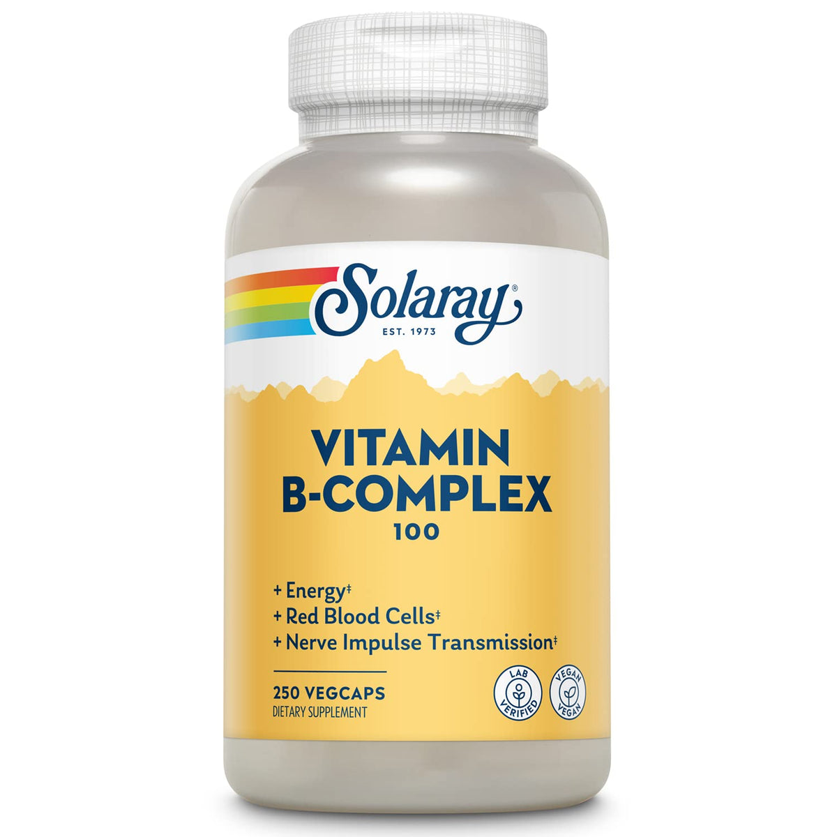 Solaray B-Complex 100-250 Capsule bottle front view