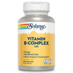 SOLARAY Vitamin B Complex bottle with 100 vegan capsules