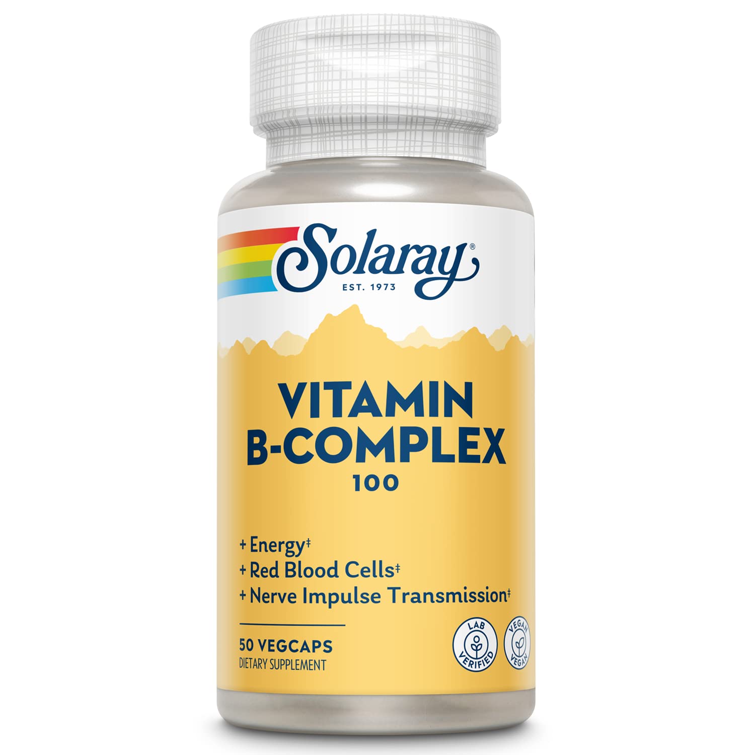 SOLARAY Vitamin B Complex 100 mg bottle with 50 count