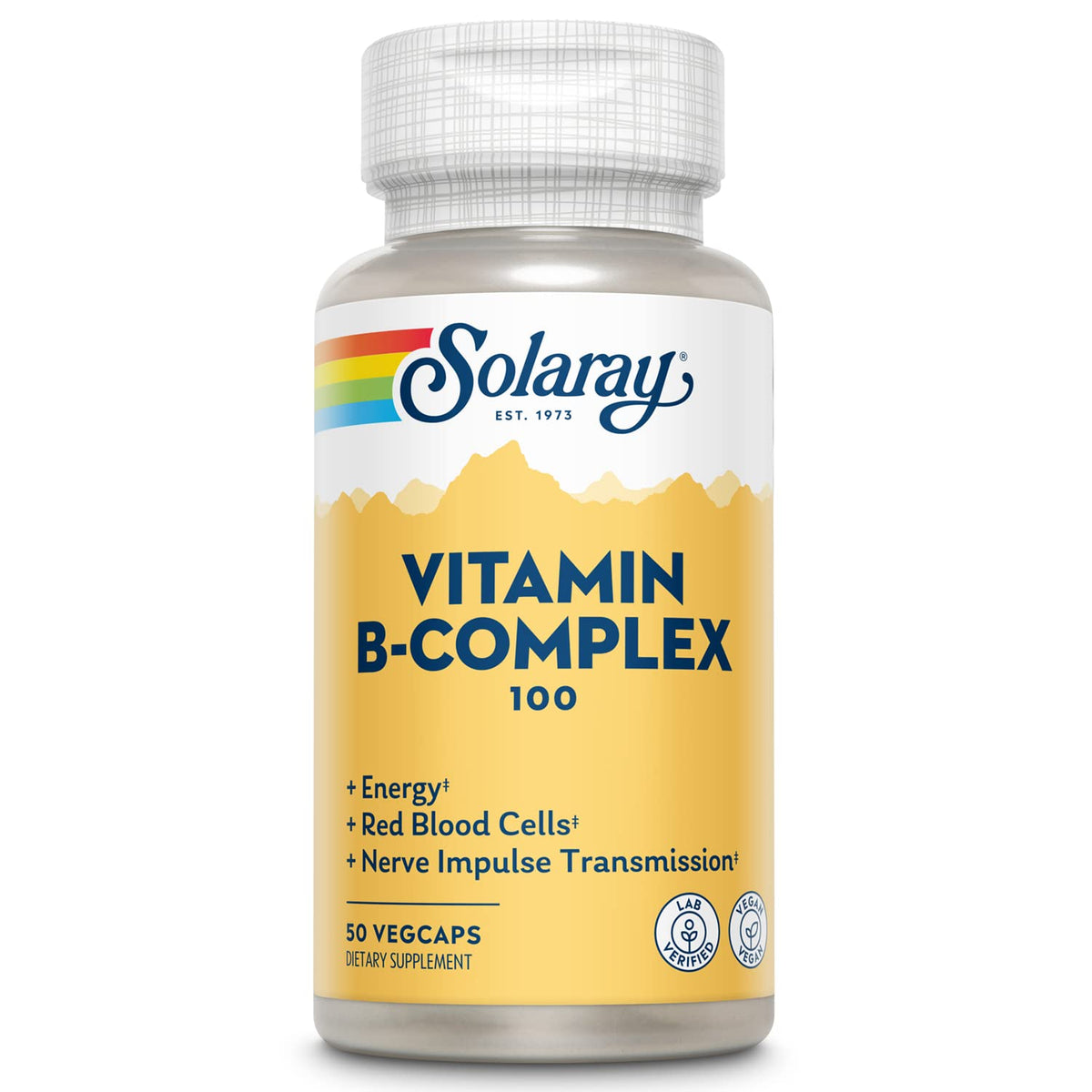 SOLARAY Vitamin B Complex 100 mg bottle with 50 count
