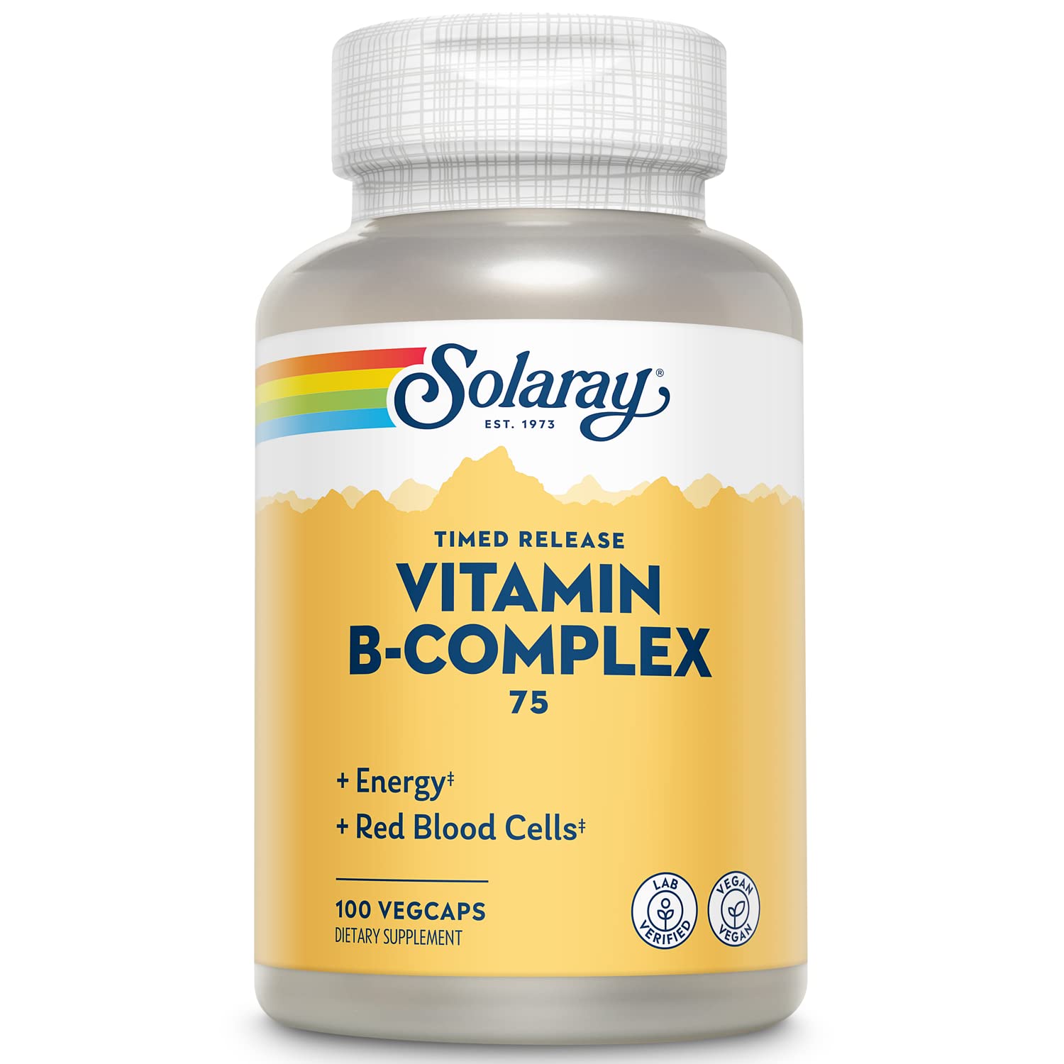 SOLARAY Vitamin B-Complex 75mg bottle front view