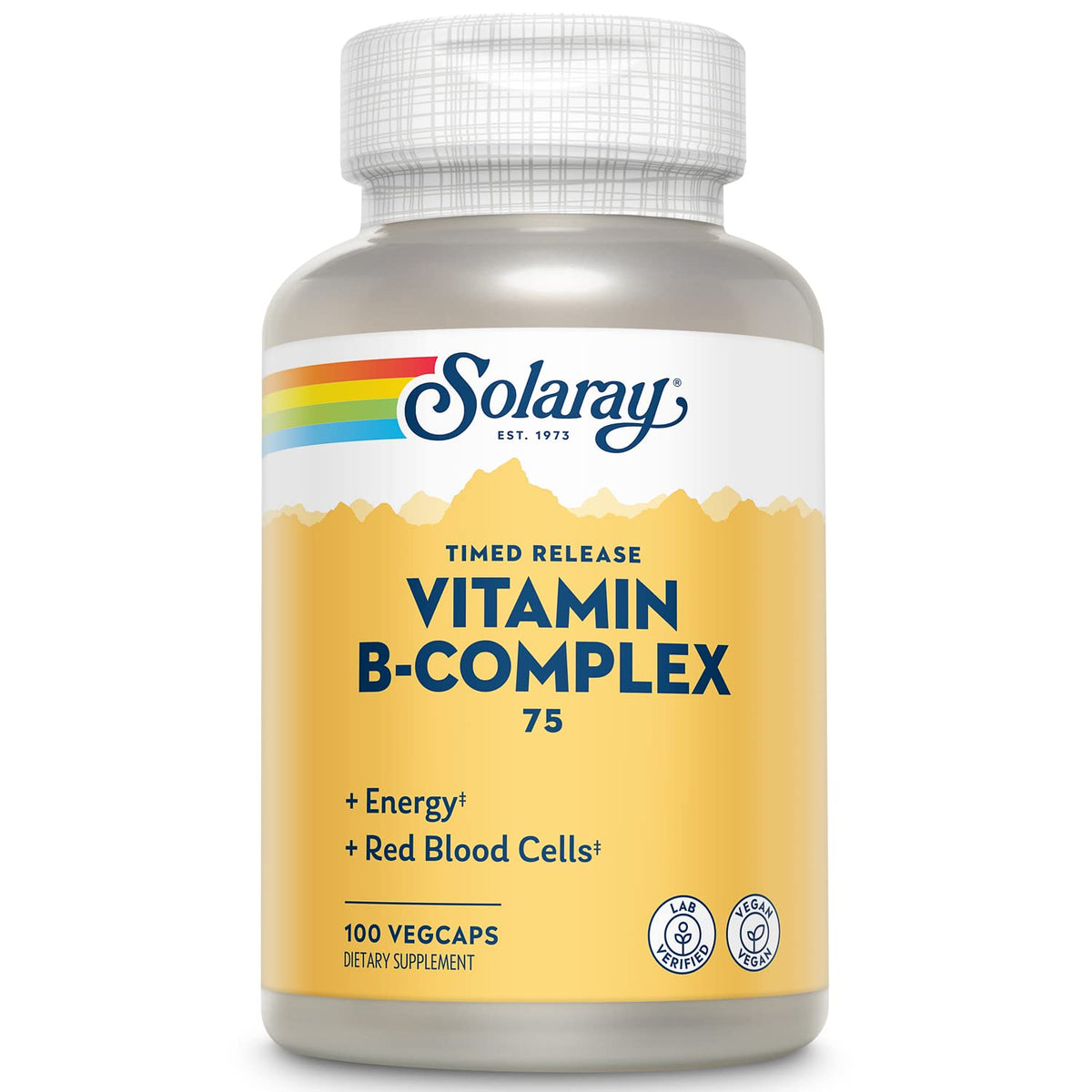 SOLARAY Vitamin B-Complex 75mg bottle front view