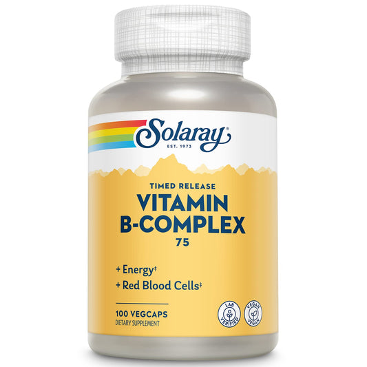 SOLARAY Vitamin B-Complex 75mg bottle front view