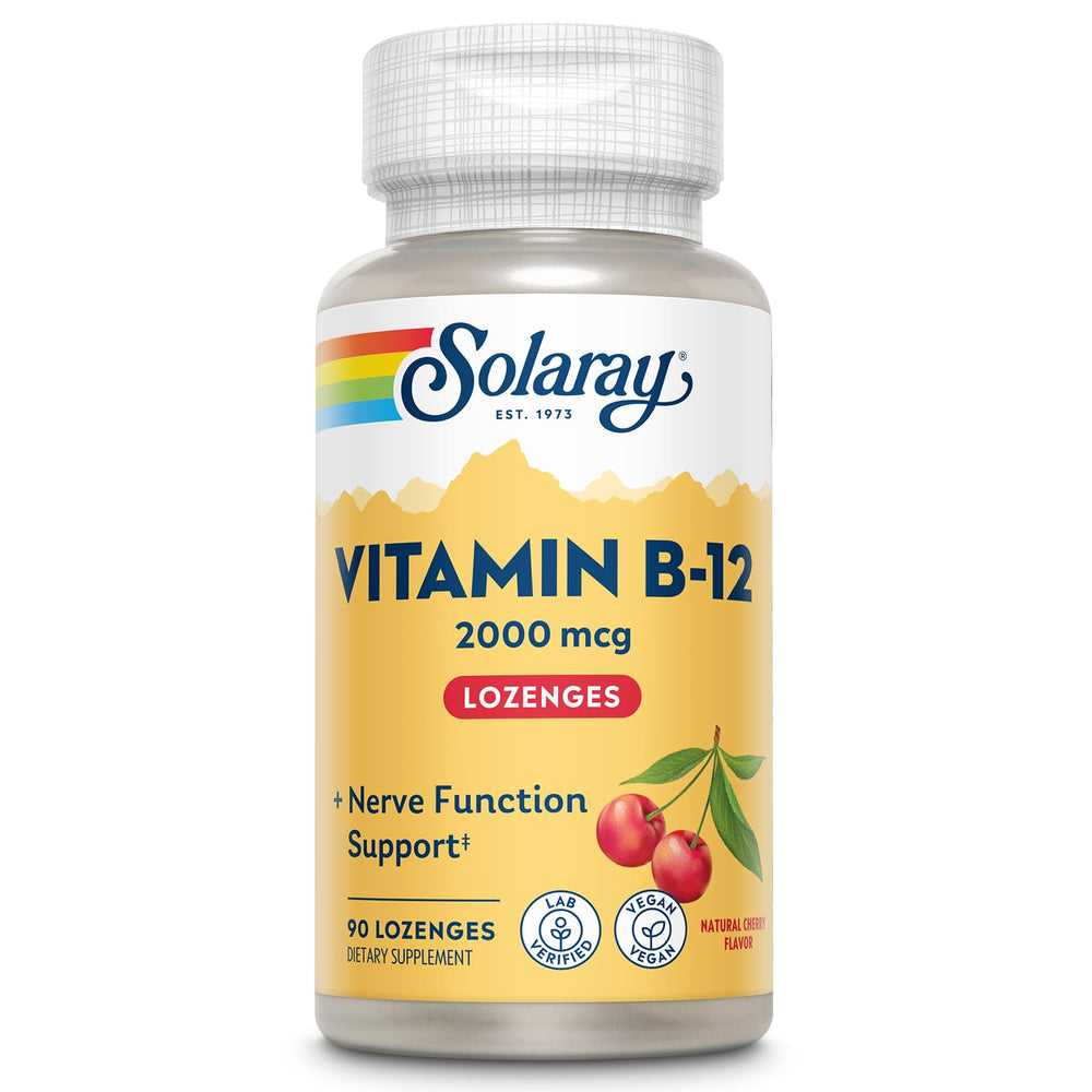 SOLARAY B12 2000 mcg lozenge label