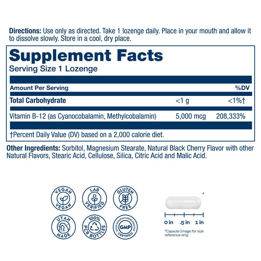 Methylcobalamin B12 supporting energy metabolism and nerve function