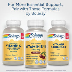 Eco-friendly packaging and bottle for Solaray B12 lozenges