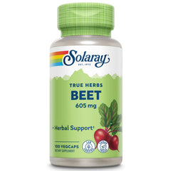 Nutrition facts panel of SOLARAY Beet Root 605mg