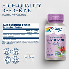 Berberine HCl from Indian barberry ingredients panel