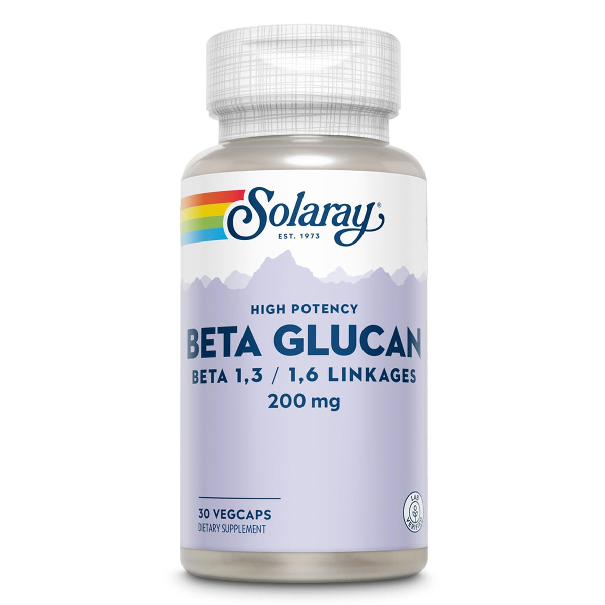 SOLARAY Beta Glucan supplement bottle