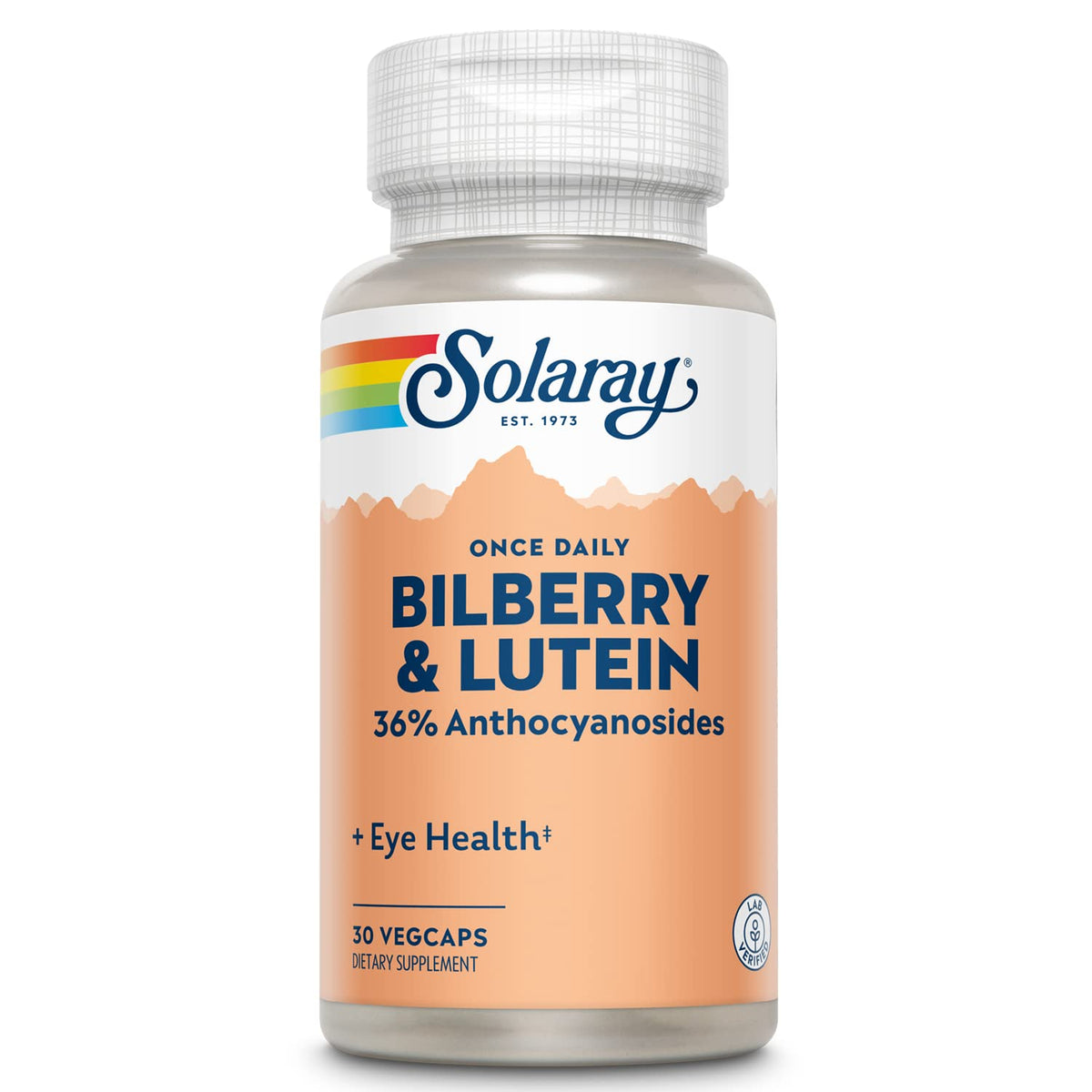 SOLARAY One Daily Bilberry and Lutein bottle front view