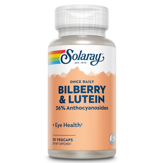 SOLARAY One Daily Bilberry and Lutein bottle front view
