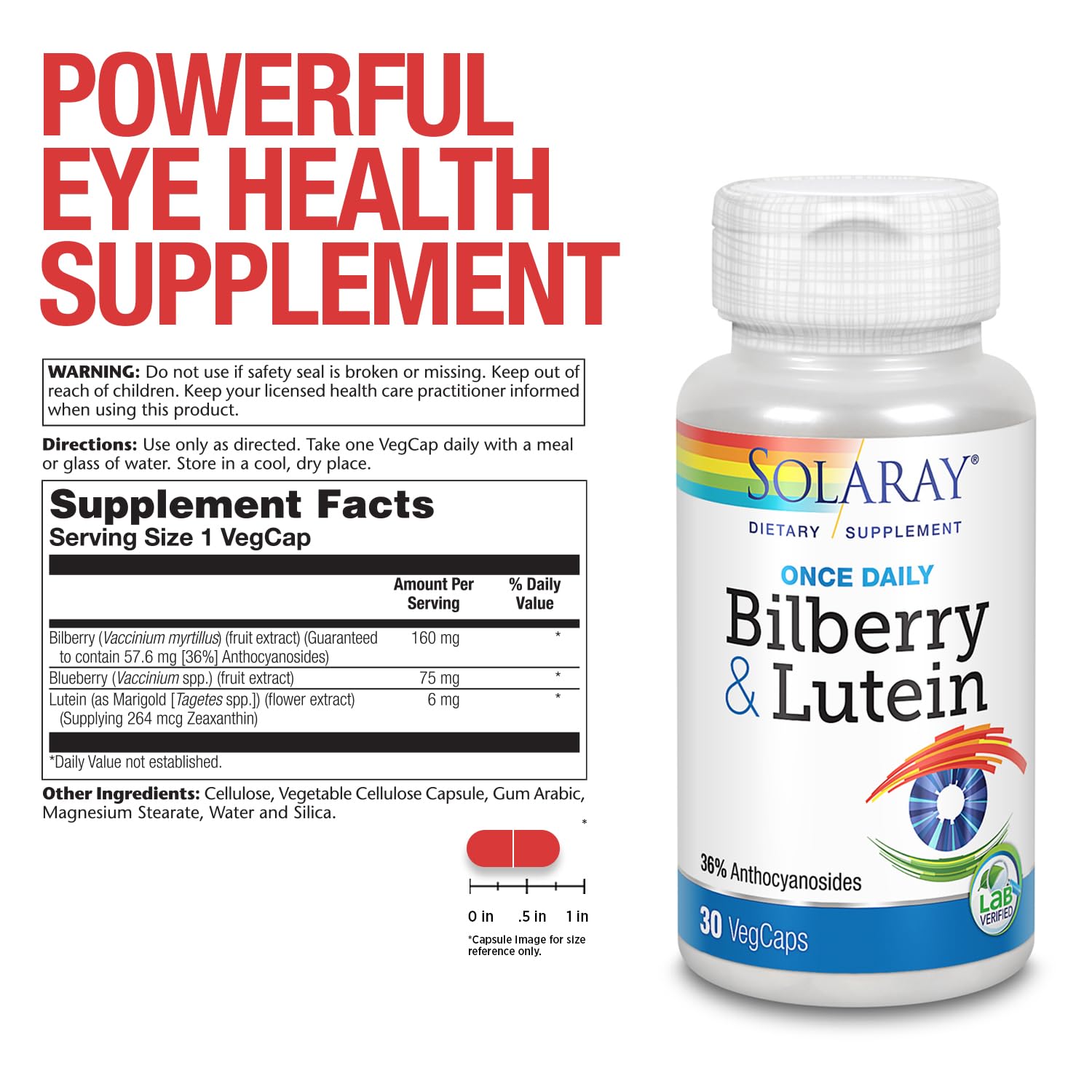 Detail showing 6 mg lutein per serving