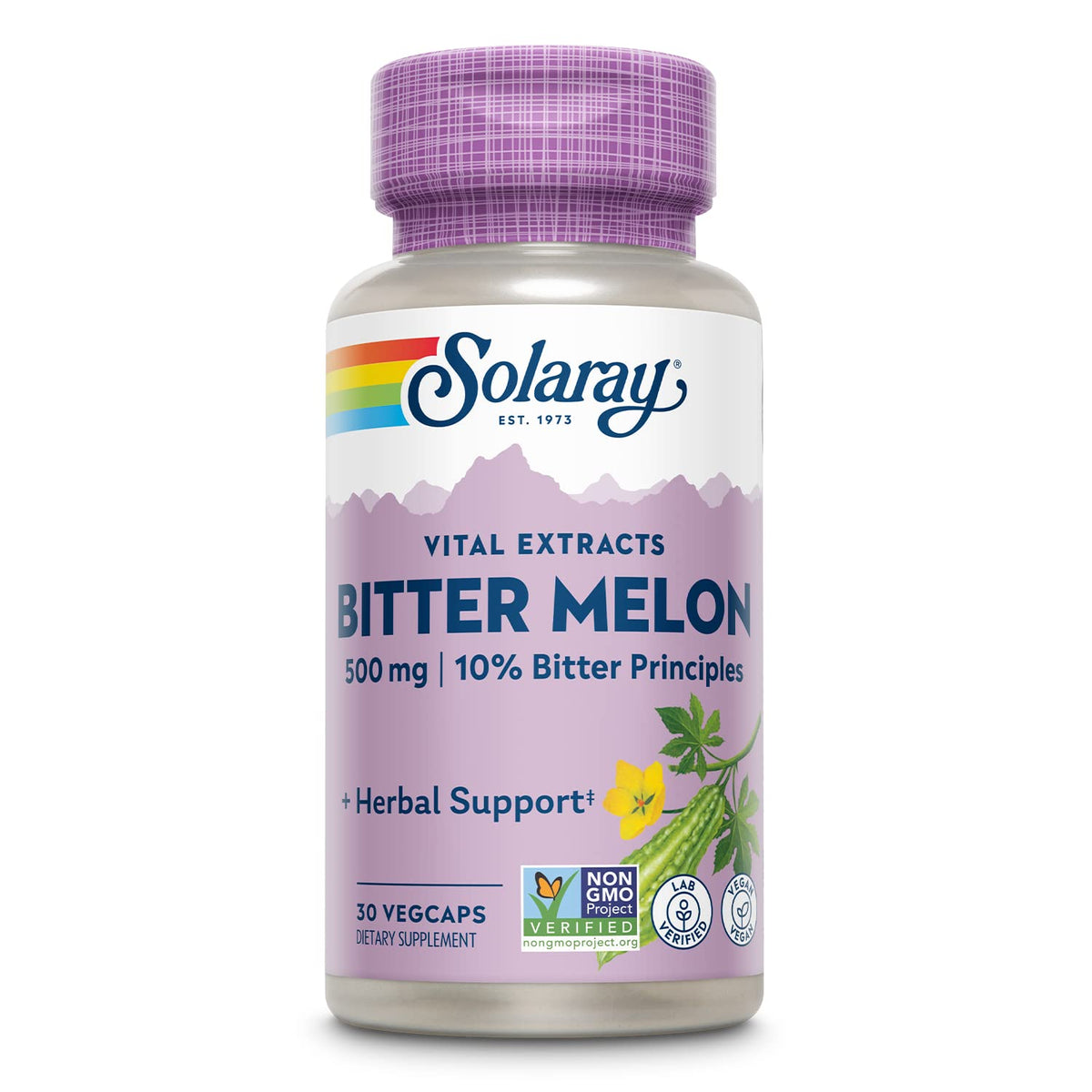 Bottle and label of SOLARAY Bitter Melon Fruit Extract 30 servings