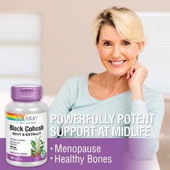 Bottle of SOLARAY Black Cohosh 545mg capsules